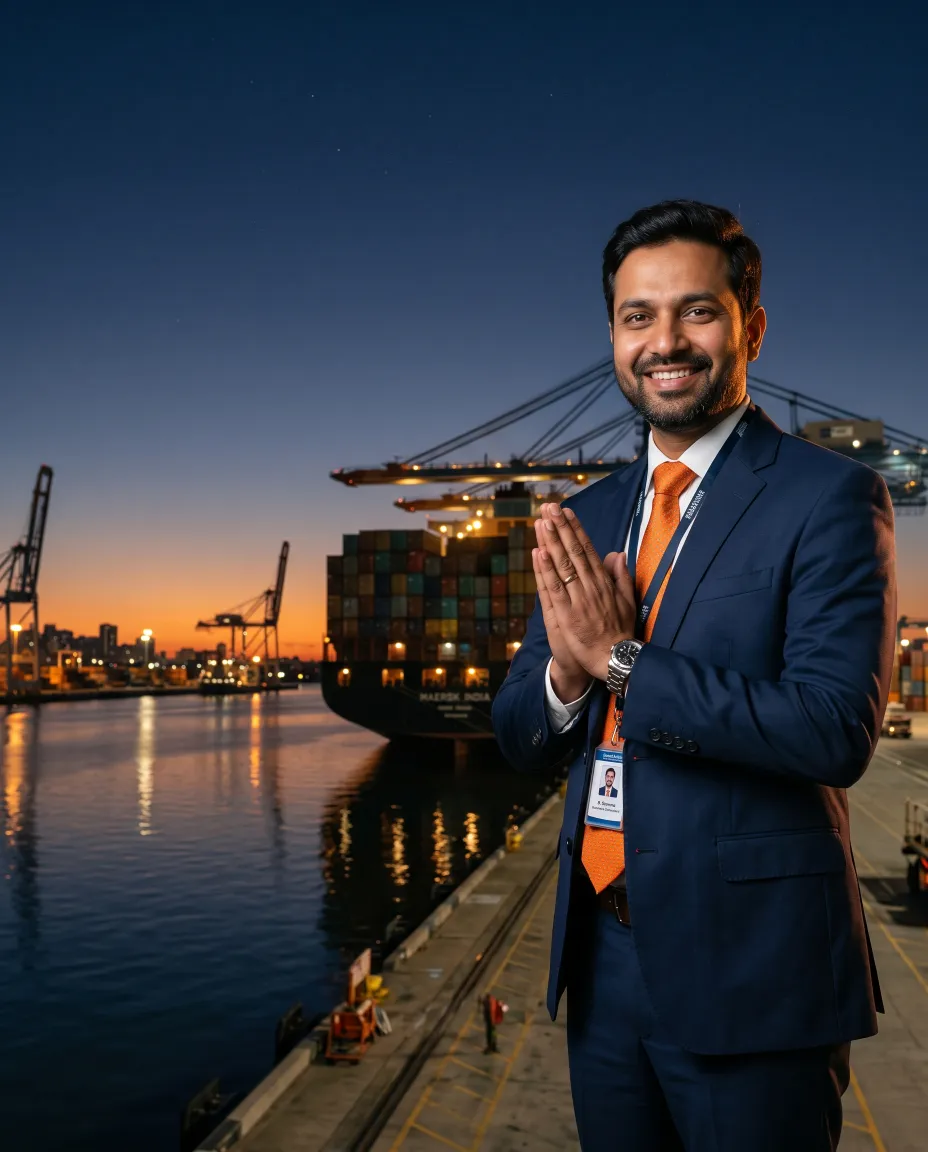 One Link Exim Solutions consultant welcoming you at the port